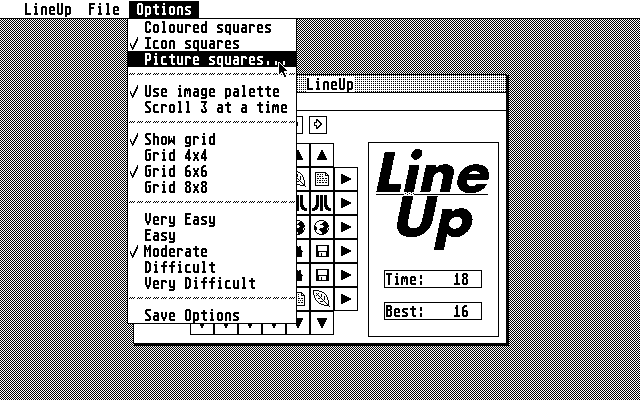 Line Up atari screenshot